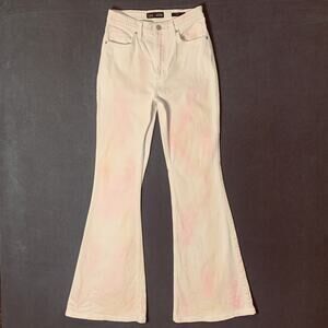 Lee Jeans Women 26* Flare High Rise Tie Dye Boho Festival Hippie Vintage Modern